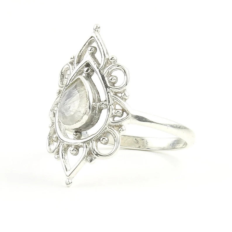 Hindi Moonstone Ring
