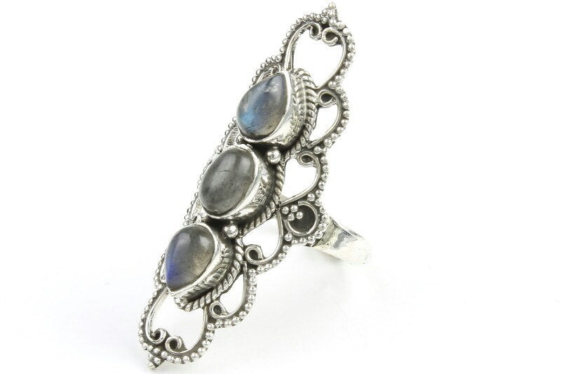 Ice Queen Labradorite Ring
