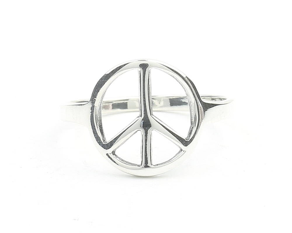 Small Peace Sign Ring