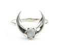 Moonstone Moon Ring