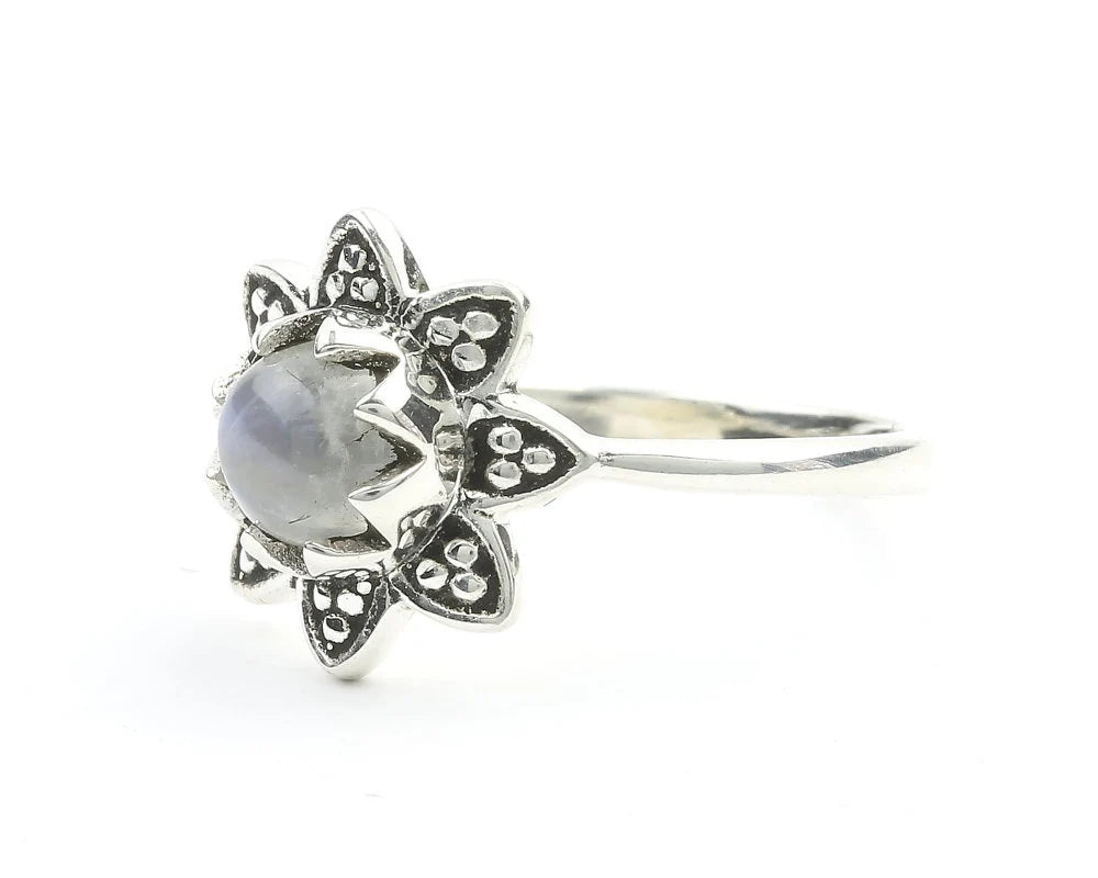Moonstone Flower Ring