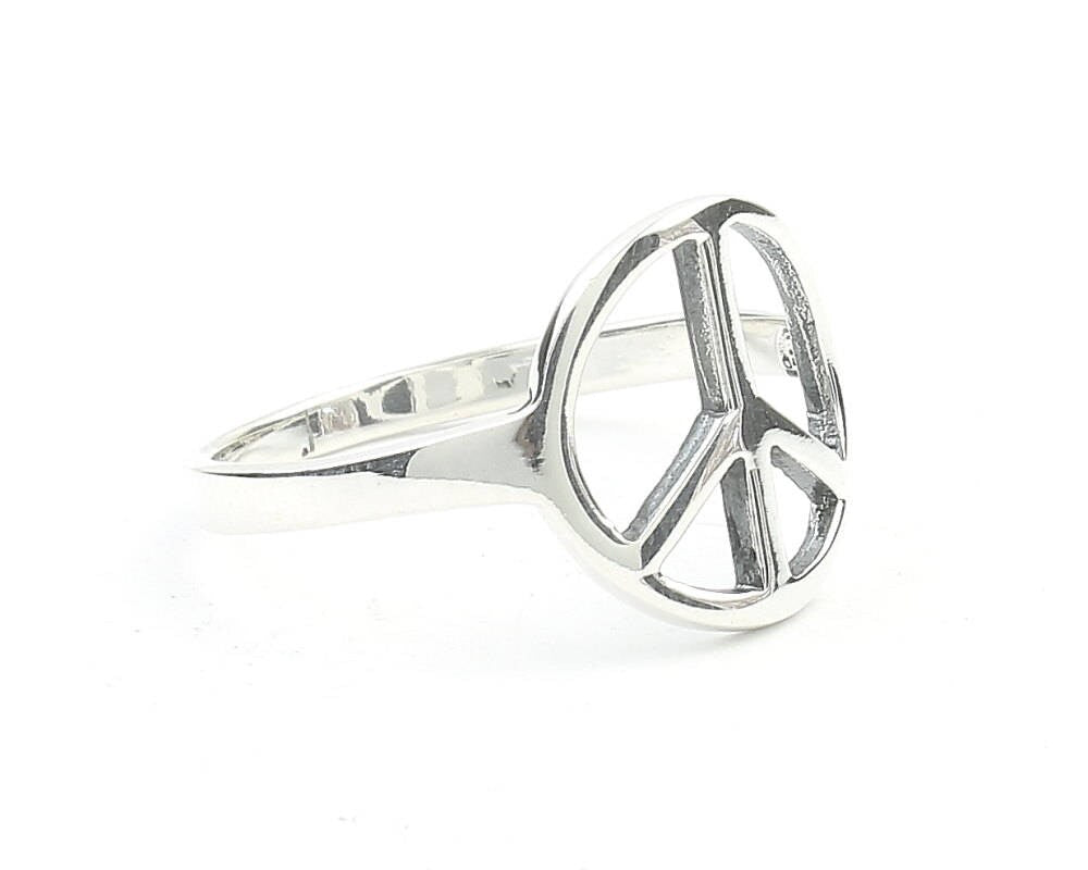 Small Peace Sign Ring