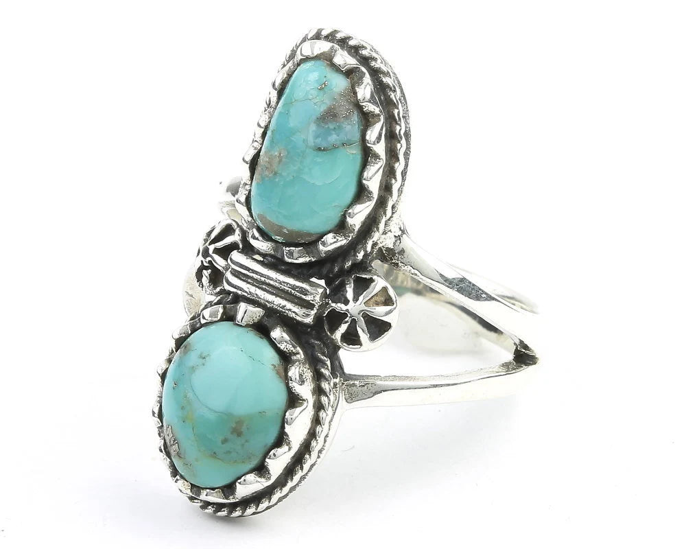 Turquoise Blossom Ring