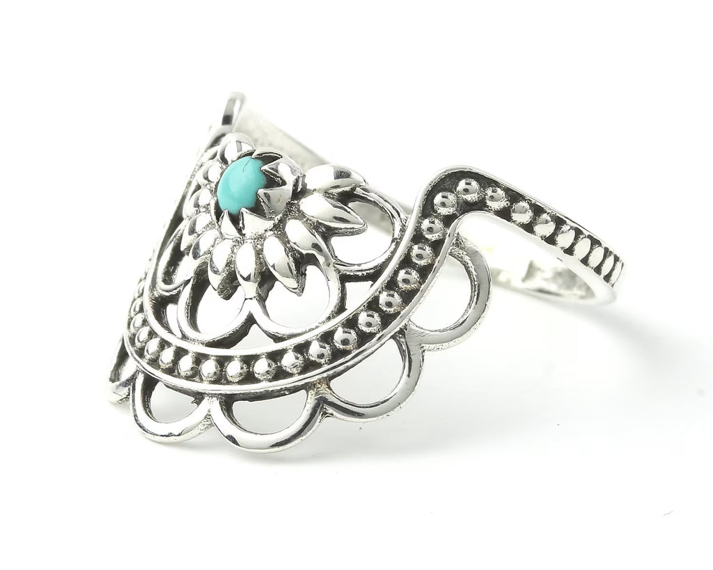 Turquoise Mandala Ring