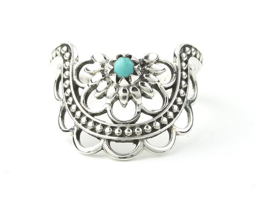 Turquoise Mandala Ring