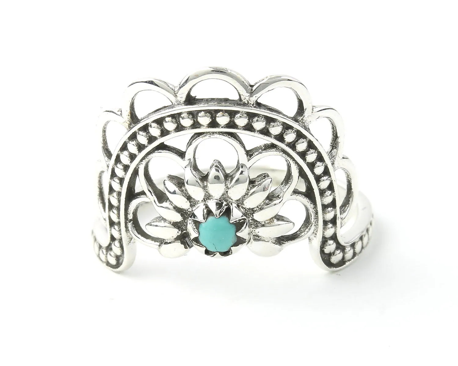 Turquoise Mandala Ring