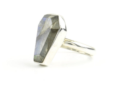 Labradorite Coffin Ring