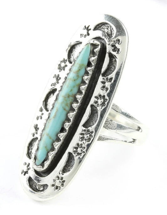 Rising Moon Turquoise Ring