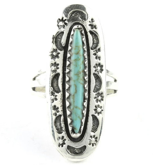 Rising Moon Turquoise Ring